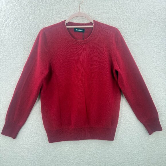 Naadam The Essential Cashmere Sweater Crewneck Red Size M NWT - Picture 1 of 9
